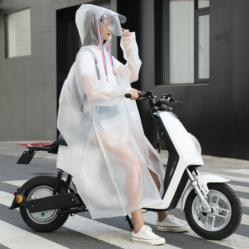 [补贴10%]电动车摩托车自行车雨衣长款全身单人男女款成人防暴雨衣雨披高清大图