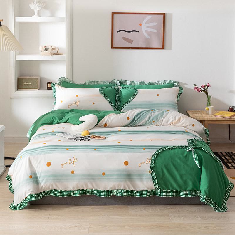 家柏饰(CORATED)公主风四件套床单被套三件套单双人床上套件少女心蝴蝶结床上用品图片