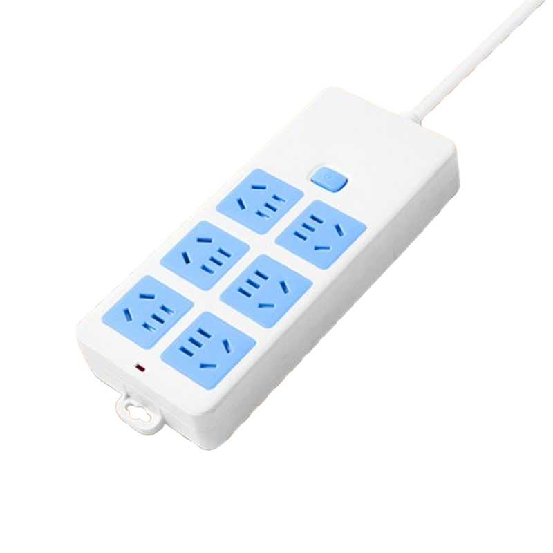 杰储 GS-207 5米 6插位 接线板 (计价单位:个) 蓝白色高清大图