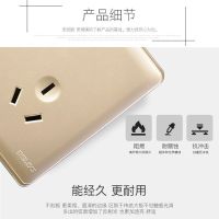 [官方旗舰店]德力西86型CD890金色墙壁开关插座 二三插错位5孔 斜五孔电源插座带开关插座面板 一开单控