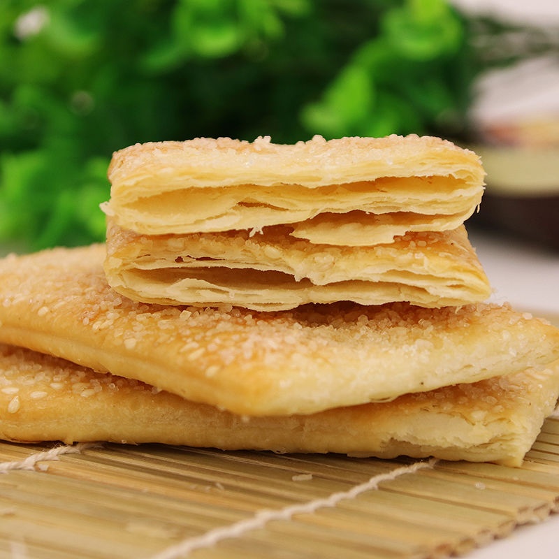 缸炉饼500g整箱早餐千层酥薄脆饼干办公室零食品年货 千层饼500g整箱(甜味)高清大图