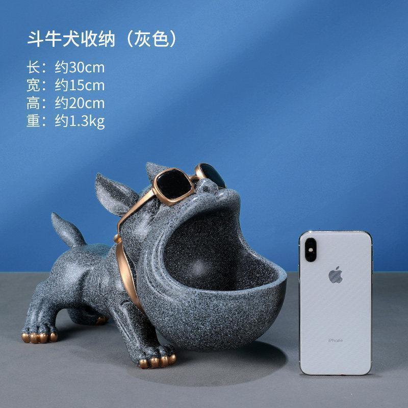 家柏饰(CORATED)北欧创意狗摆件家居玄关钥匙收纳盒茶几电视柜实用新房装饰工艺品高清大图