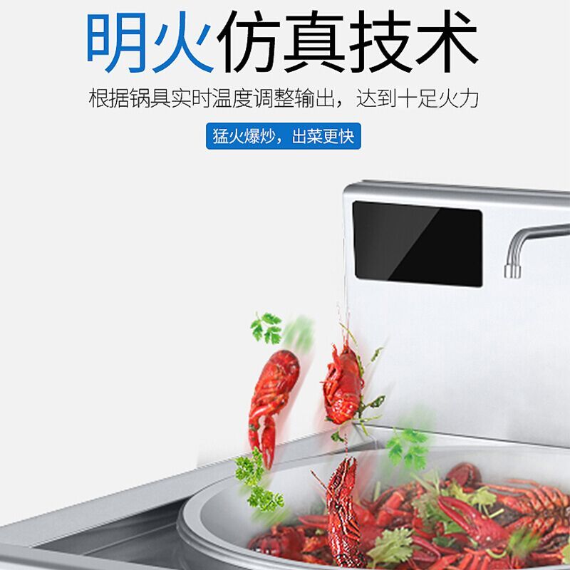 乐创(lecon)工程款双头大炒灶饭堂食堂多功能炒炉 RM-SDC25C-09