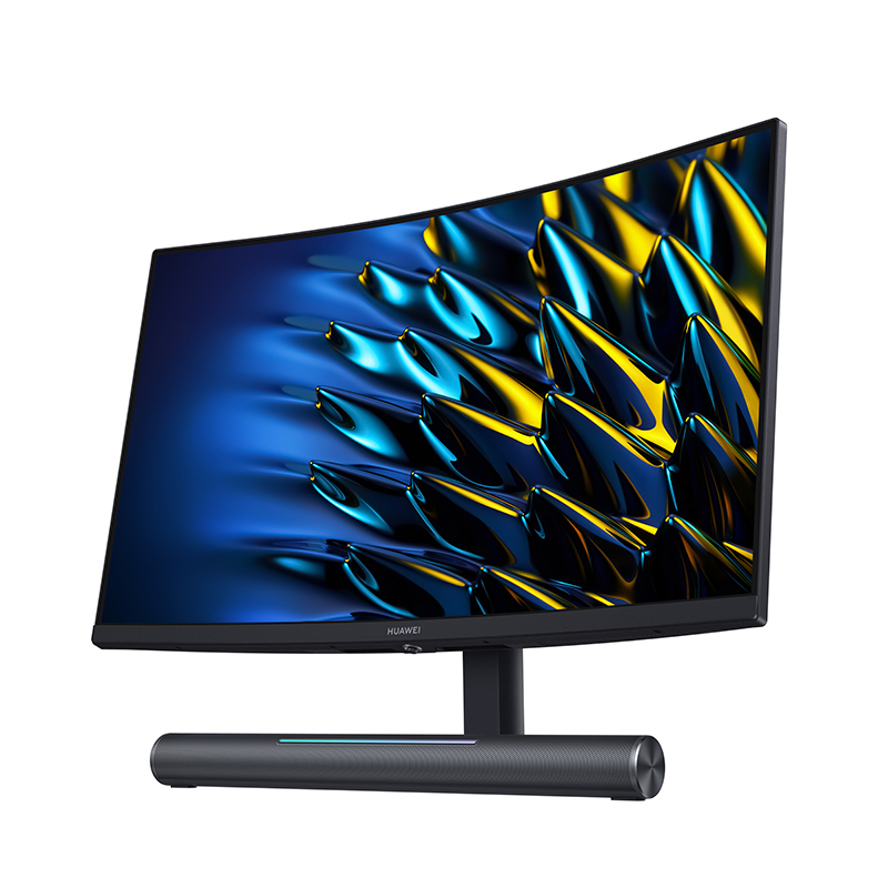 华为HUAWEI MateView GT 27英寸2K超清曲面屏显示器 165Hz刷新率90% P3色域 HDR10 低蓝光无频闪莱茵护眼认证 SoundBar立体声场 双MIC