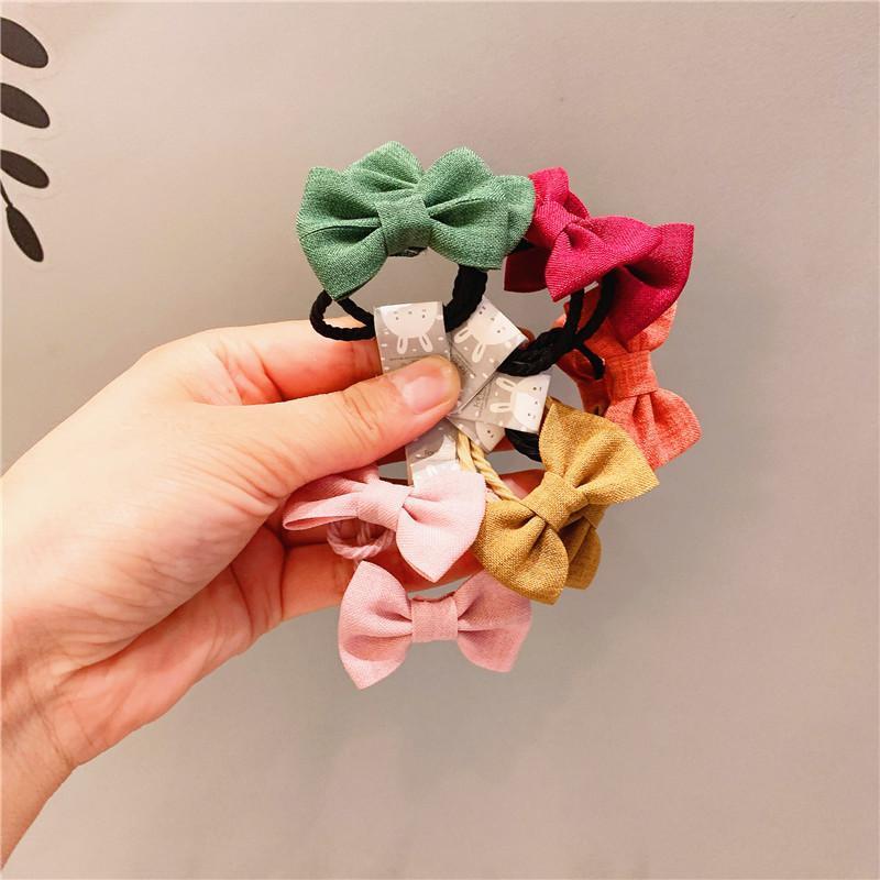 扎头发皮筋不伤发弹性好婴儿小号发圈宝宝头绳a款蝴蝶结发圈10个视频