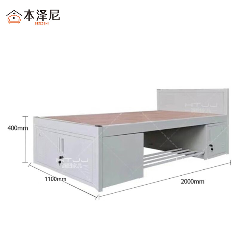 本泽尼 钢制床(含垫) HTZ-CHD114 1100*2000*400mm 套高清大图