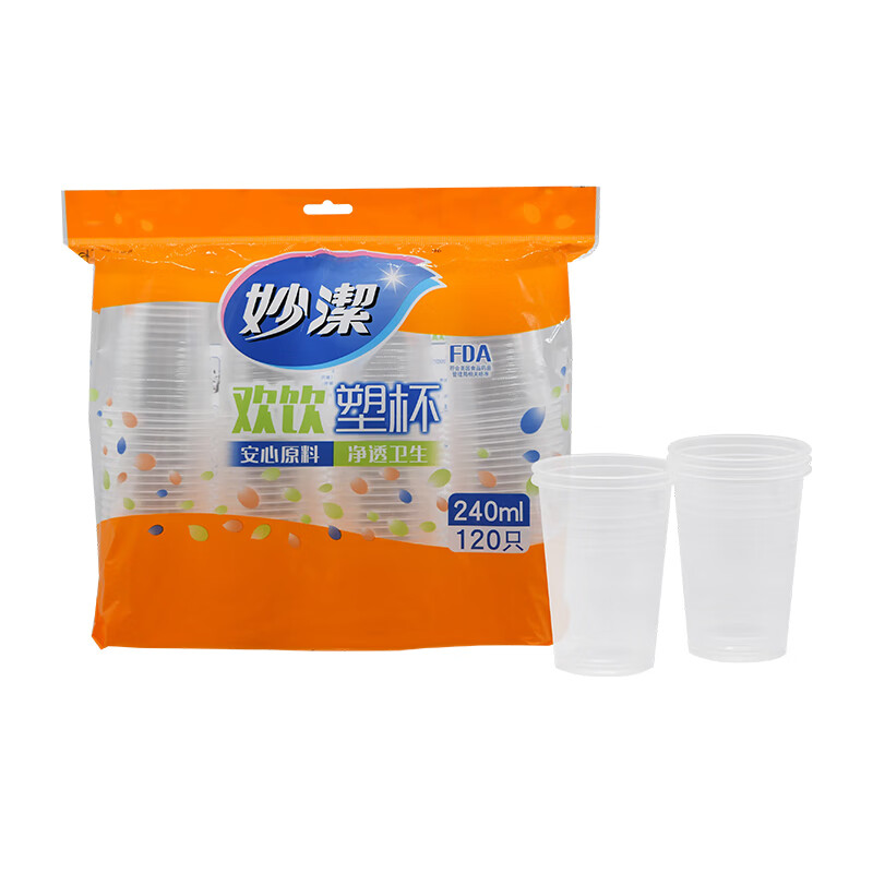 妙洁(MIAOJIE) 妙洁MDPC120(DT) COOL酷杯240ml 120只装 MDPC120(DT)高清大图