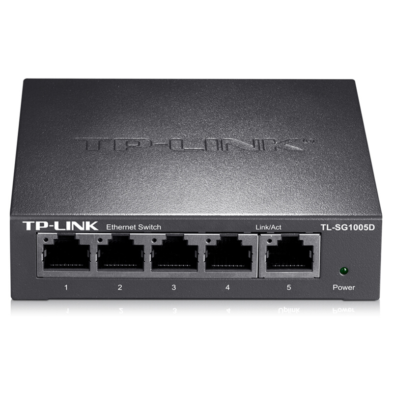 TP-LINK TL-SG1005D 5口千兆交换机 企业级交换器 监控网络网线分线器 分流器 金属机身