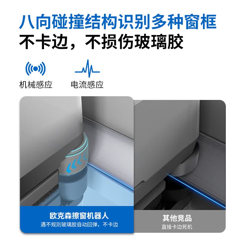 欧克森(OUKESEN)[保价618]全自动双向喷水擦窗机器人家用遥控电动高空高层清洁擦洗玻璃神器W66proplus高清大图