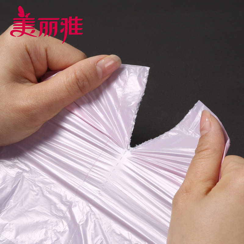 美丽雅垃圾袋厚实强韧型大号50*60cm*20只*3卷(新旧包装随机)
