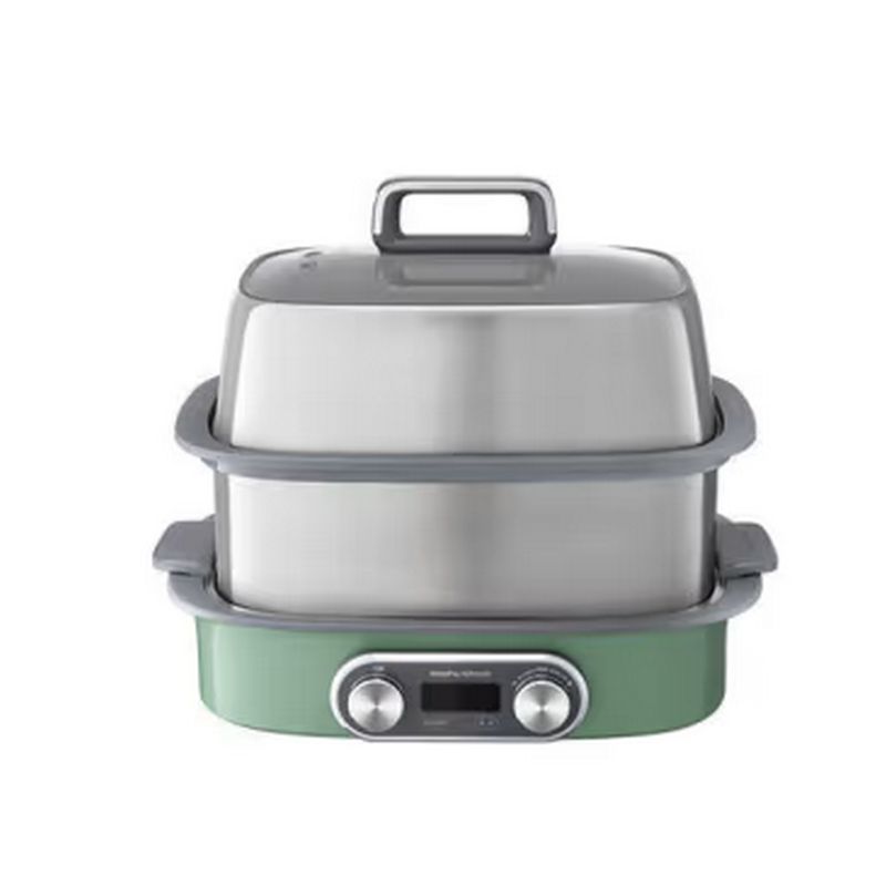 摩飞电器 电蒸锅家用不锈钢大容量蒸炖锅速蒸锅 多功能预约定时保温电炖锅多用途锅【含陶瓷炖盅】MR1168绿 单位:台