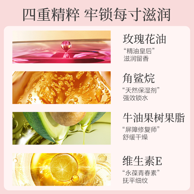 阿道夫-精油香护理补水滋润弹滑柔嫩修护亮肤舒缓深层保湿身体乳专研润肤乳(幽香舒体)500g高清大图