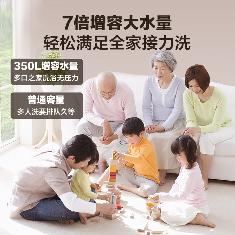 美的(Midea)60升电热水器3300W速热一级能效 金刚无缝内胆 6.5倍大水量 长效免换镁棒 F6032-JE3高清大图
