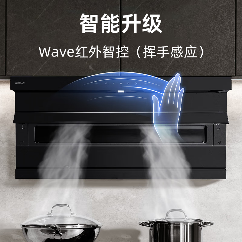 老板(Robam)老板[推荐D1H]小黑翼D1P排抽吸油烟机 27风量顶侧双吸 家用上门安装以旧换新 一级能效油烟机高清大图