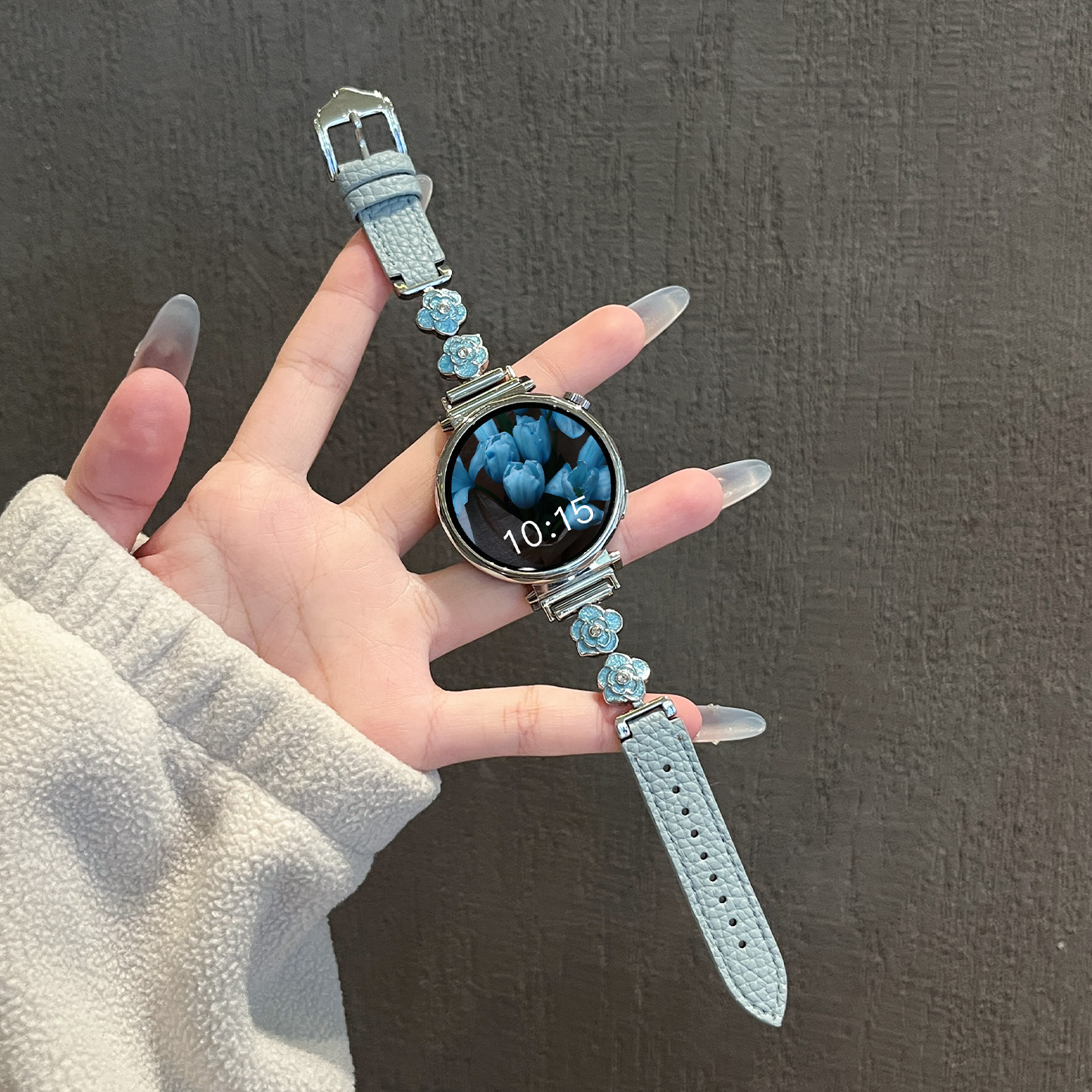 【秒变积木】适用于小天才电话手表表带Z11/Z10/Z9少年版/Z8树脂腕带3139B 银拼蓝 242