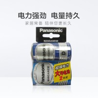 松下 1号电池煤气灶用碳性热水器液化气手电筒家用大号电池 2粒/卡(卡)