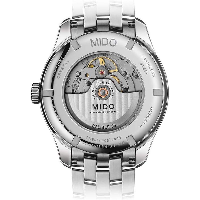 Mido蓝盘自动机械男表mm不锈钢防水商务休闲腕表高清大图