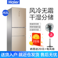 Haier/海尔冰箱三门风冷变频节能262升冰箱BCD-262WDGB