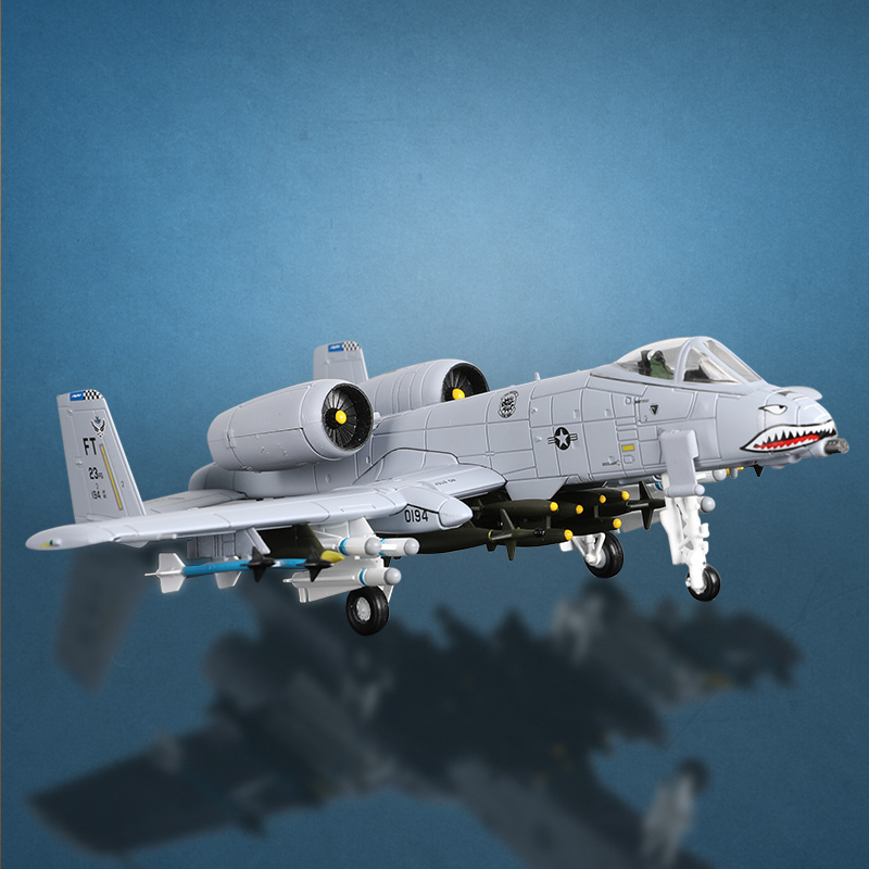 1:100a10攻击机航模雷电飞机模型合金仿真美军军事战斗机成品摆件 1