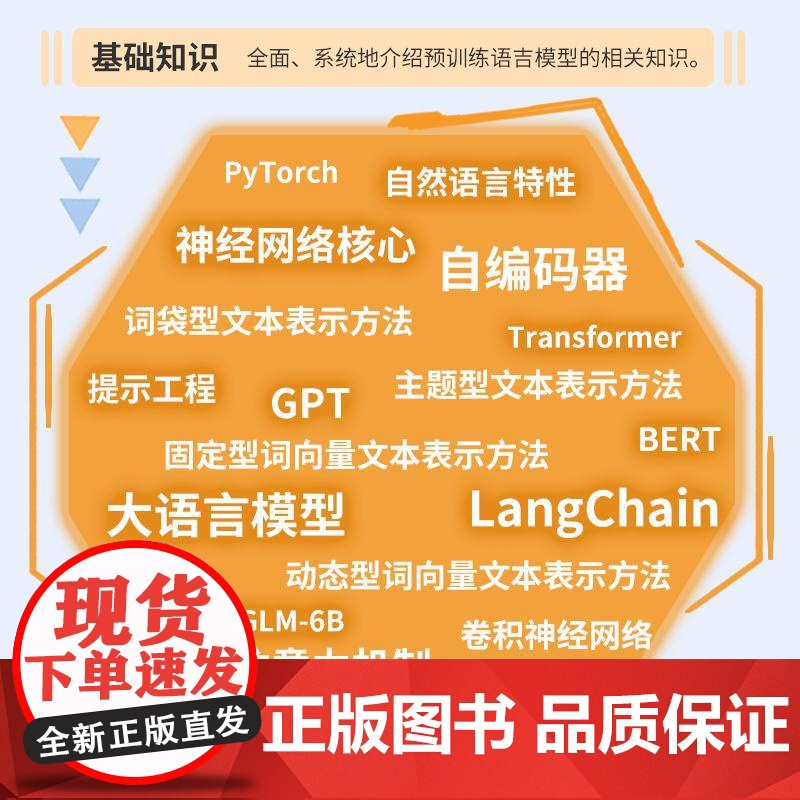 [出版社店]预训练语言模型 方法实践与应用 模型应用开发核心技术大GPT模型设计代码实现人工智能深度机器强化学习书籍高清大图