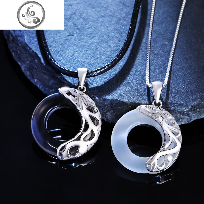 纯银项链女情侣一对吊坠锁骨创意男士款首饰古风定情信物纪念jimi