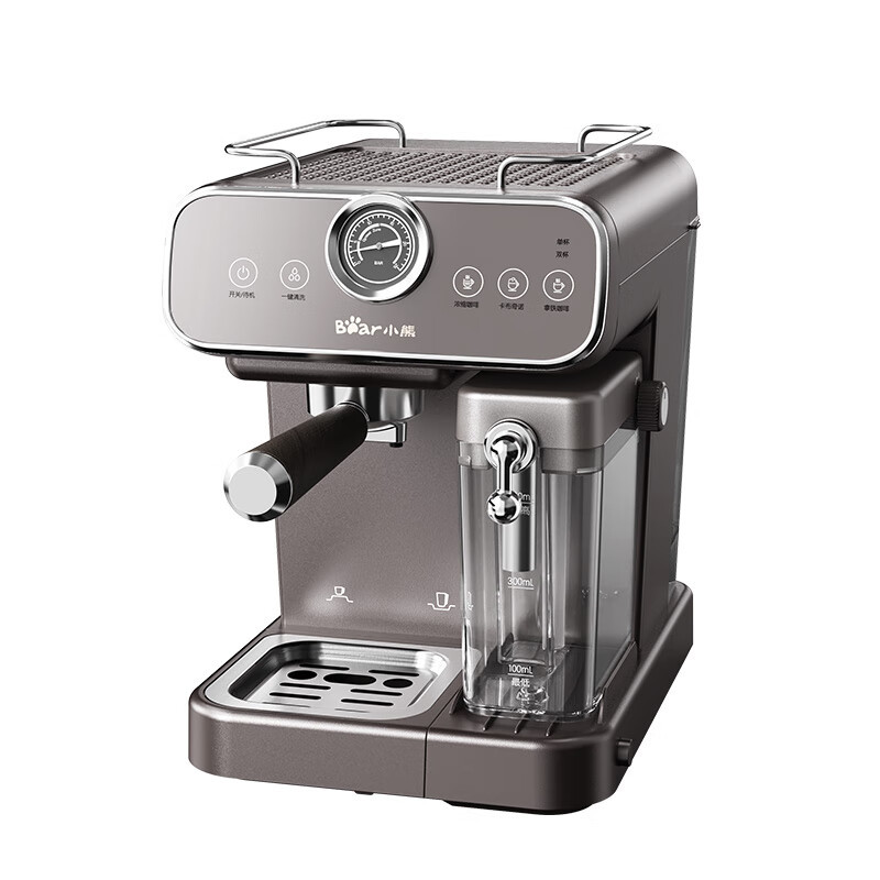 小熊(Bear)咖啡机 半自动双用20Bar高压萃取花式咖啡自动奶泡 KFJ-V12Q1