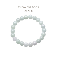 周大福温润典雅翡翠玉弹力绳手链K63884 K63884