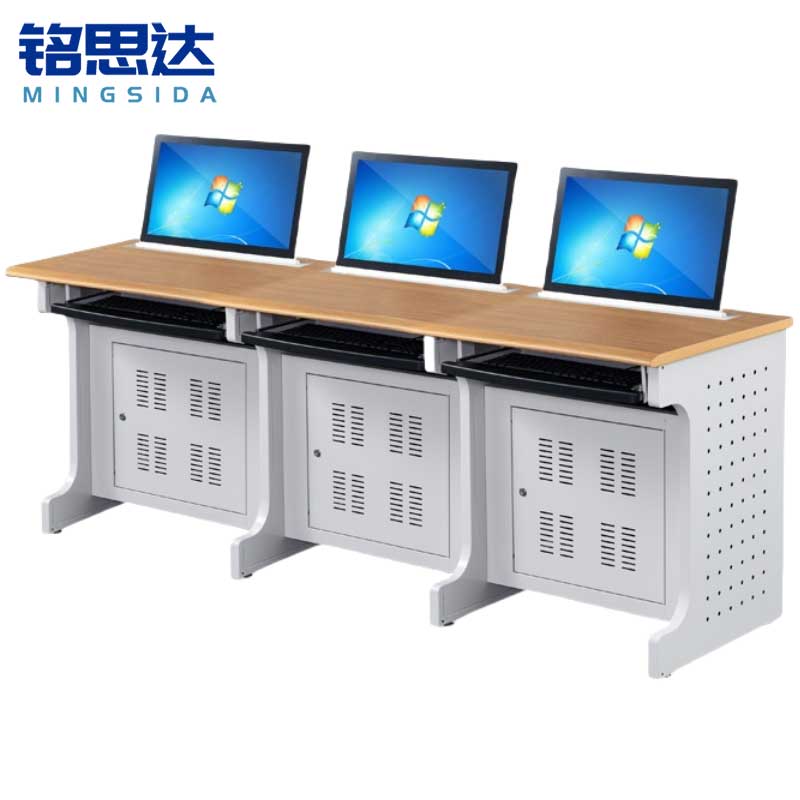 铭思达电脑升降桌三人位张高清大图