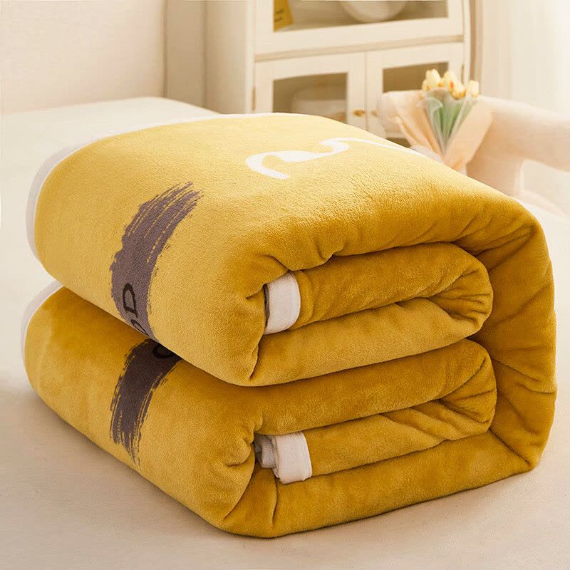 约克罗兰 舒适加厚绒毛毯 四季通用午睡毯YKT4306 曲线 180*200cm图片