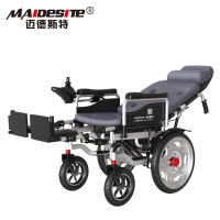 迈德斯特(MAIDESITE)电动轮椅 高靠背可全躺 12AH锂电池 老年人残疾人电动控制代步车 手动电动切换助行四轮车