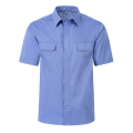 惠铁蓝色衬衫短袖衬衣制路工作服 蓝短 件