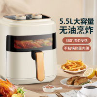 苏宁宜品 空气炸锅 熔岩6机械版可视化5.5L大容量智能无油多功能HD-ZG016MB(SNYP-ZG5L-W06S)
