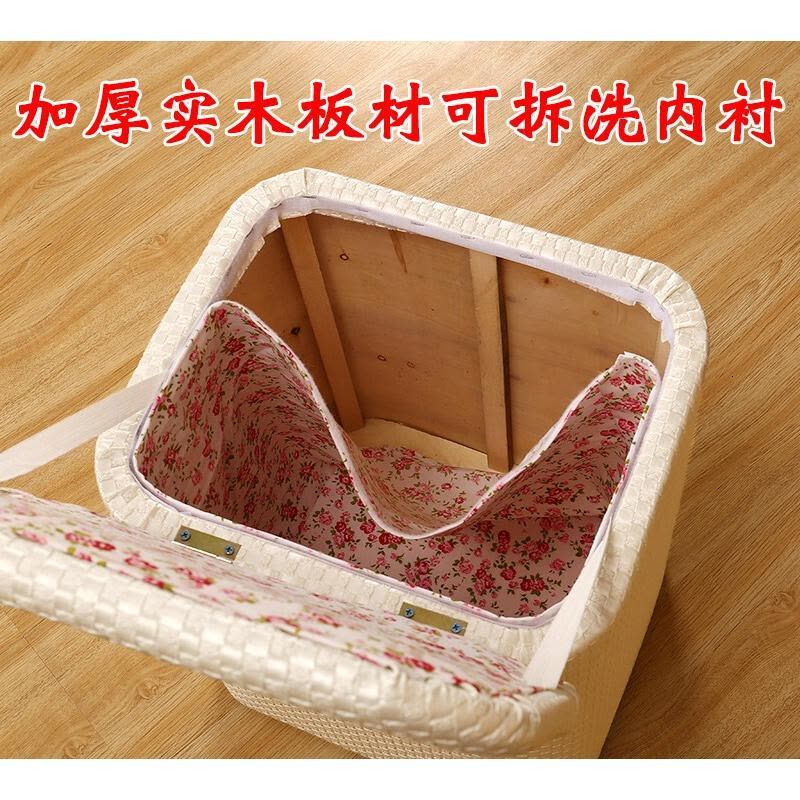 多功能收纳凳子可坐家用现代简约实木换鞋凳皮布艺沙储物凳耐脏席色(皮艺)图片