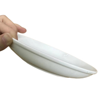 炯毅 盘子陶瓷菜盘子水果盘家用圆形可爱吃菜碟子 白瓷盘 20cm 个