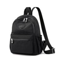 南极人牛津布双肩包女2021新款韩版大容量轻便背包女双肩百搭帆布包书包_255 【YST-1839】黑色