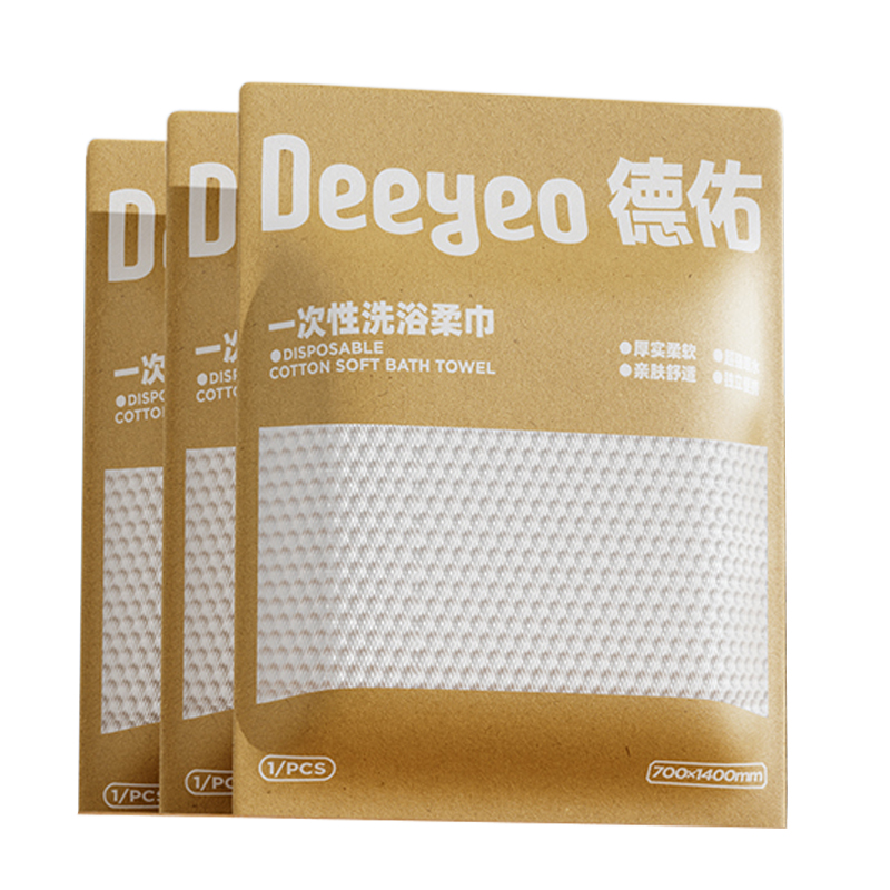 德佑一次性洗浴柔巾单条*3包干湿两用2001DYCT329R03