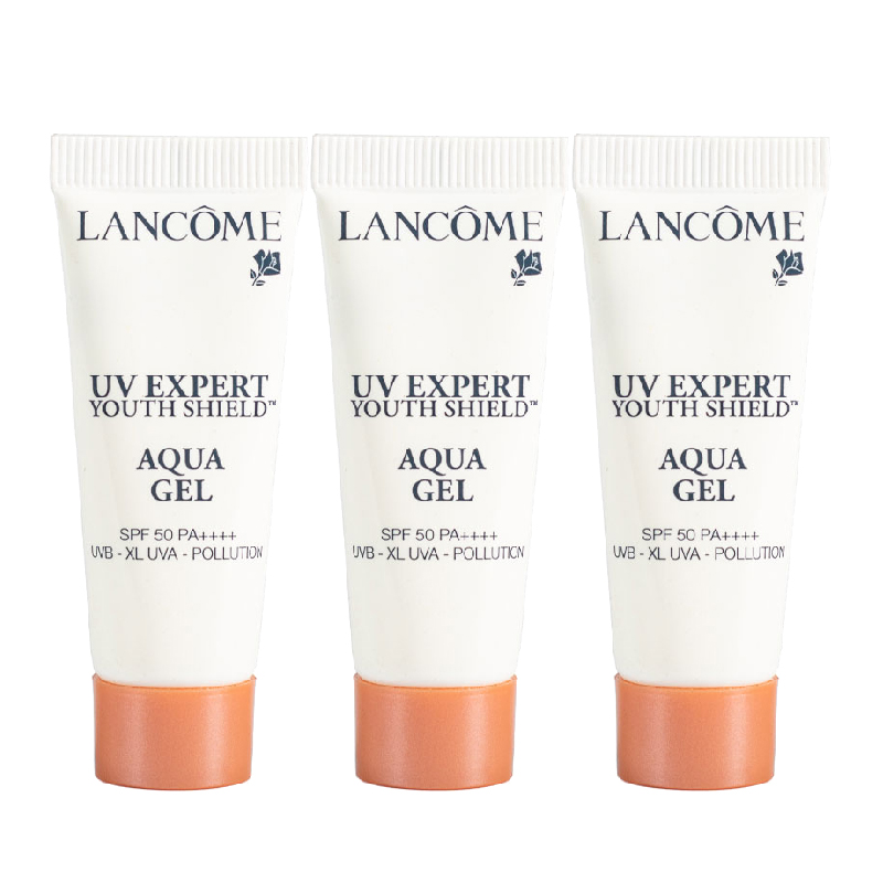 兰蔻LANCOME小白管防晒乳中小样10ml*3清爽版轻透水漾防晒隔离霜空气