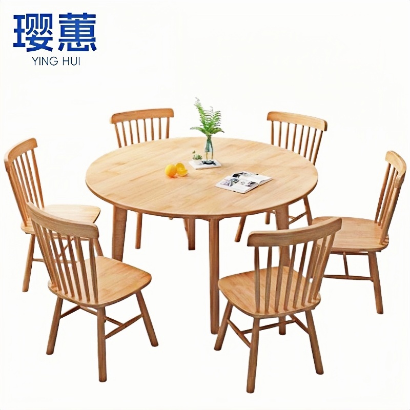 璎蕙 一桌六椅120*120*75cm 套高清大图