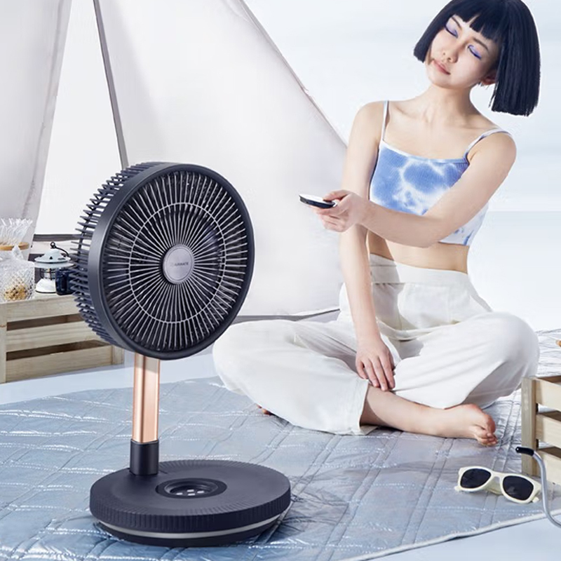 艾美特(Airmate)落地扇无线折叠充电款落地扇便携户外风扇强大风力智能遥控 带夜灯 10寸折叠扇CM-RD20蓝高清大图