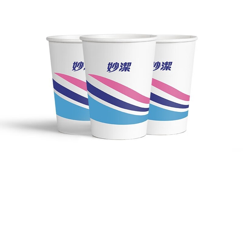妙洁(MIAOJIE) 妙洁源粹纸杯9盎司50只装(EC) MDC9E50-EC 270毫升50只 家用加厚茶水杯高清大图