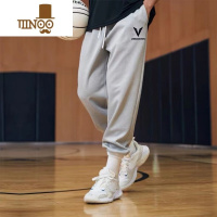 YANXU维动黑色运动裤子男夏季速干男学生训练卫裤美式篮球束脚休闲长裤 S收藏关注赠送袜子60-80斤 螺纹扎袜灰维动