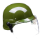 鸣固 TS215632646 德式绿色带面罩防爆头盔