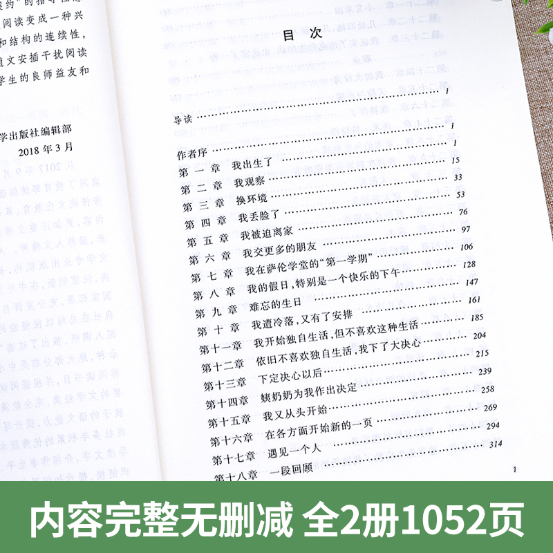 语文阅读推荐丛书:大卫.科波菲尔(全2册) [正版]大卫科波菲尔全套2册 查尔斯狄更斯 著人民文学出版社 书籍高中生版高
