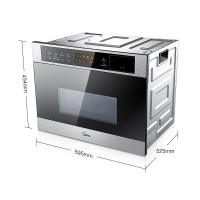美的（Midea）爵士嵌入式烤箱 TQN34FJS-SS 蒸烤箱 二合一大容量家用电蒸箱电烤箱 蒸汽烤热风循环不锈钢管