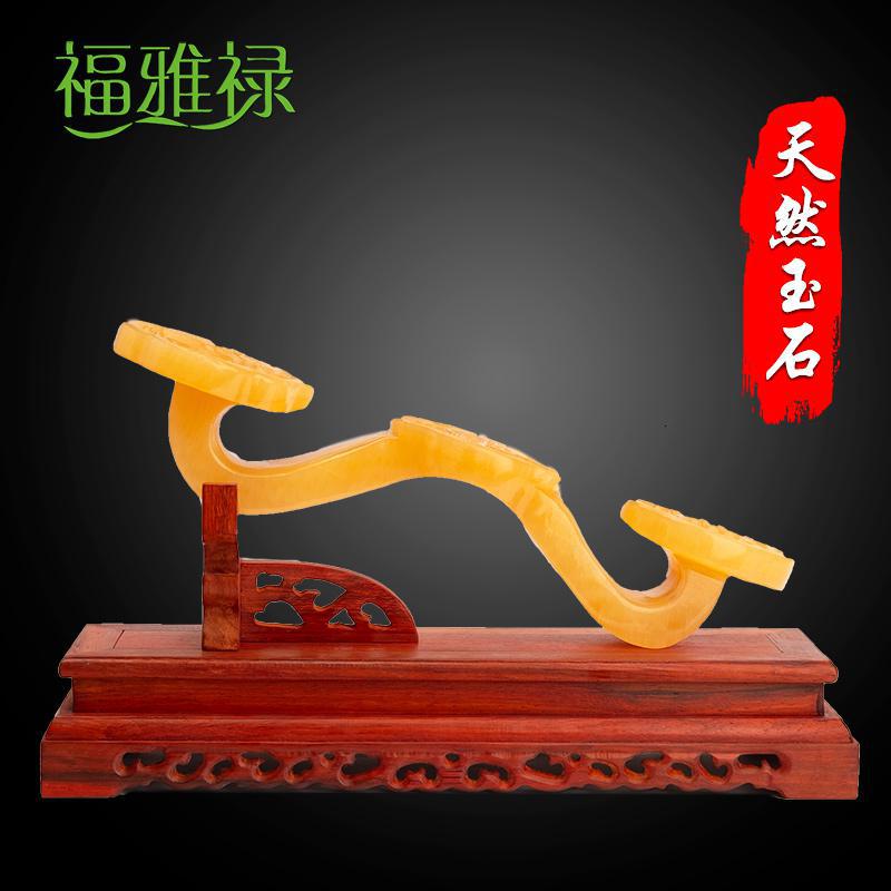 家柏饰(CORATED)玉如意摆件玉石客厅玄关乔迁店铺开业礼品摆设高清大图