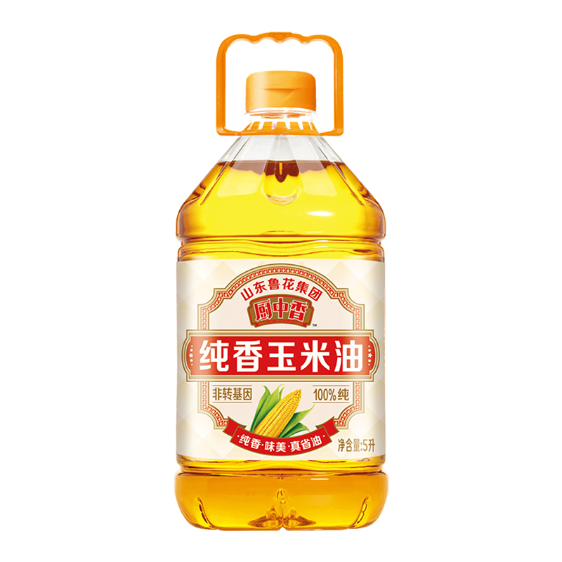 鲁花厨中香纯香玉米油5L烹饪炒菜食用油大桶色拉油高清大图