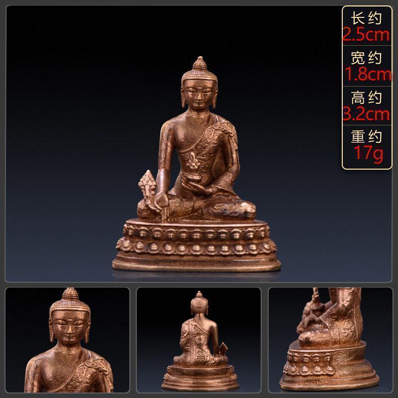 家柏饰(CORATED)药师佛佛像 紫铜藏传密宗三宝佛摆件家用供奉随身小佛像高清大图