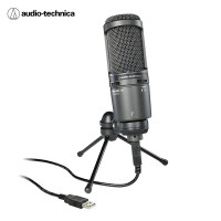 铁三角(Audio-technica)AT2020USB+电容麦克风话筒即插即用电脑直播专业有声书喜马拉雅录音专用设备