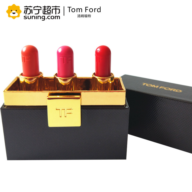 汤姆福特(Tom Ford)迷你亮彩唇膏套盒1#+3#+4# tf迷你白管系列2g 礼盒套装 滋润保湿