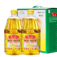 鲁花5S压榨一级花生油1.8L*2礼盒 食用油 粮油